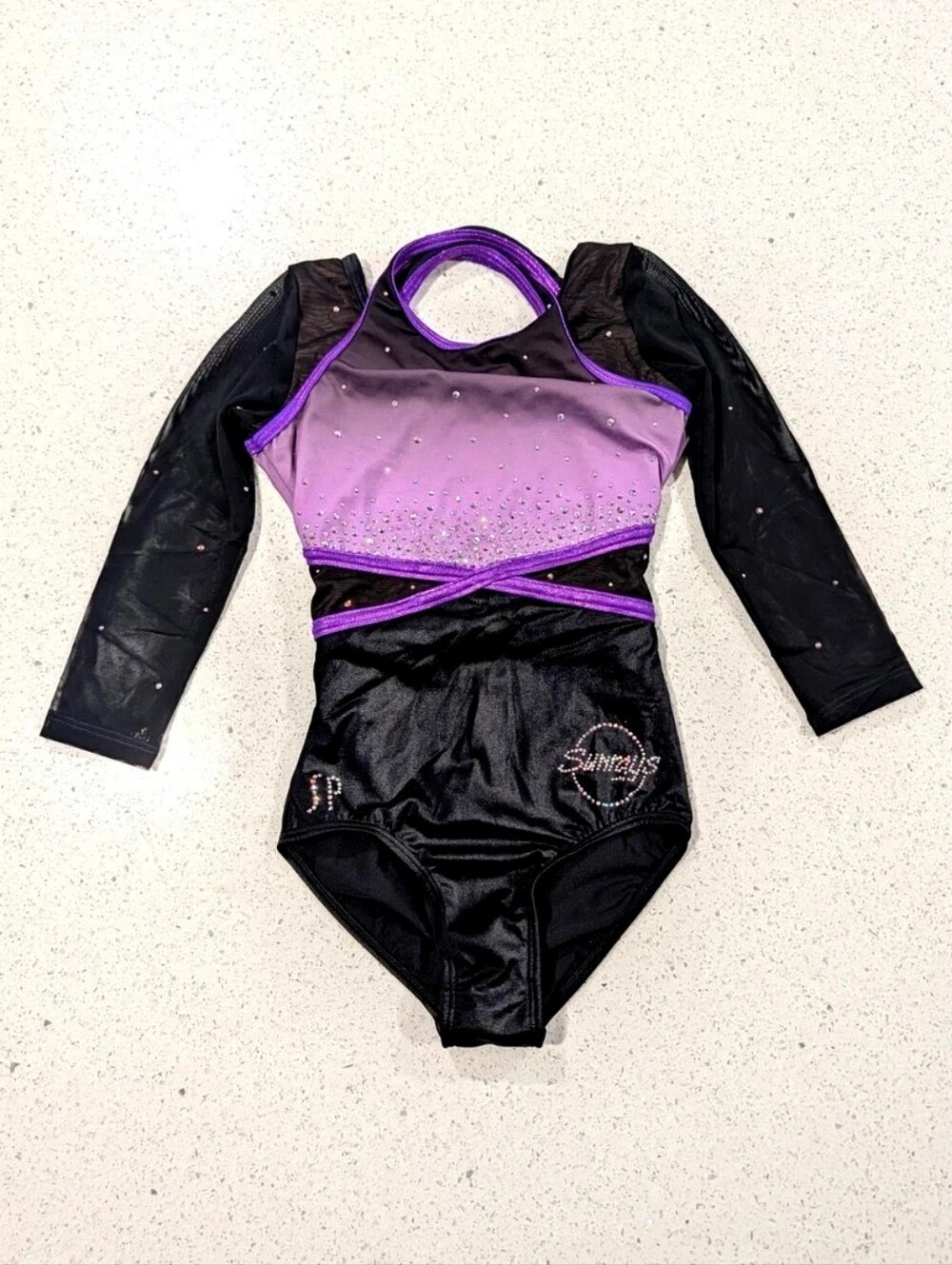 COMPETITION TEAM Sylvia P Dance gymnastics Leotard CM 8 Medium SylviaP Sunrays